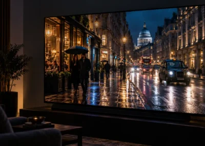 HDR Highlights Nighttime Scene