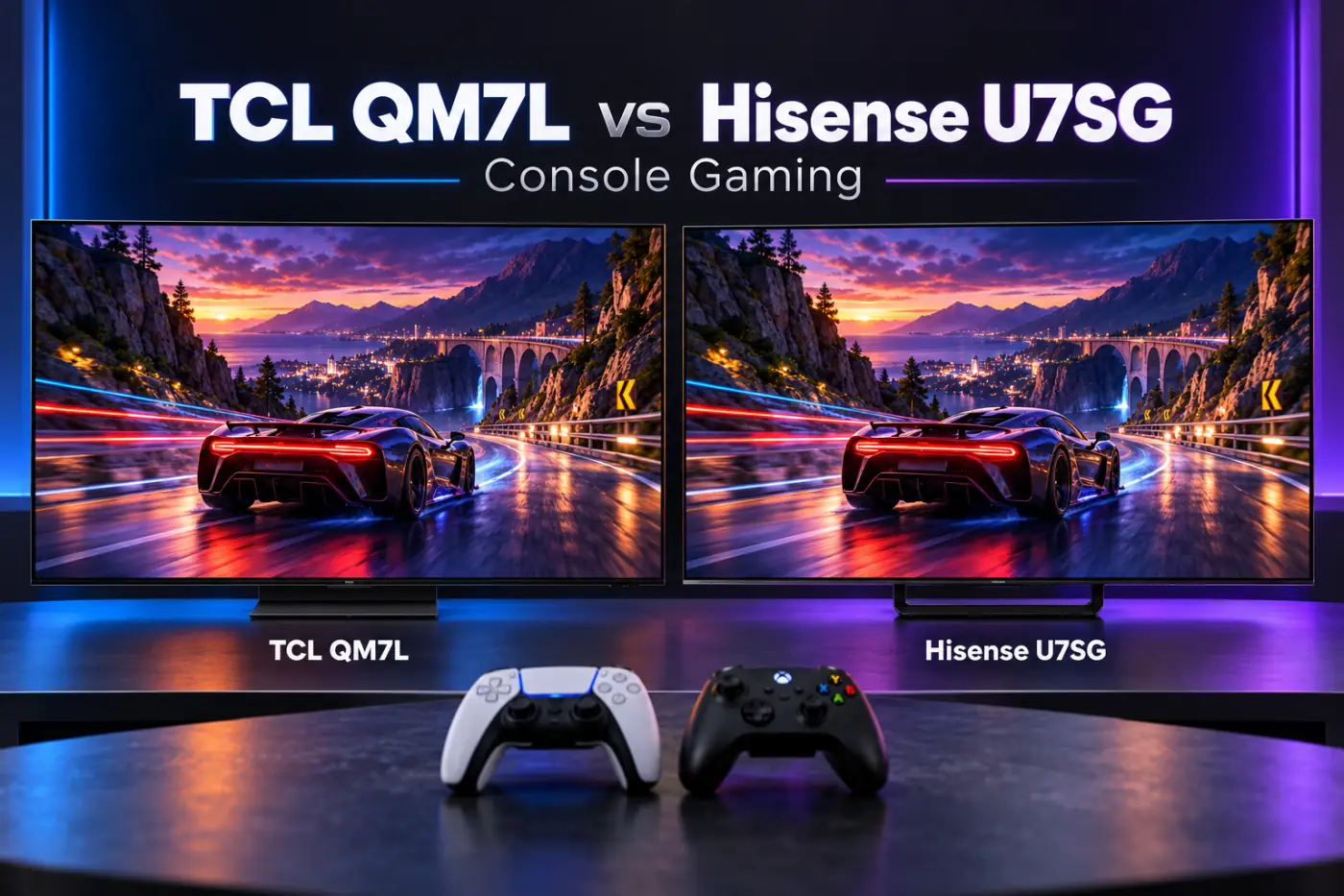 TCL QM7L Vs Hisense U7SG Console Gaming TCL QM7L Vs Hisense U7SG Console Gaming